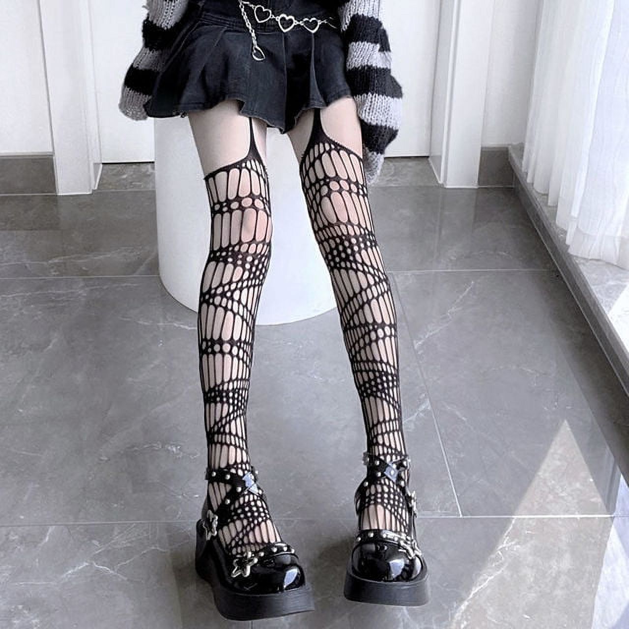 Kawaii Sanrio Hello Kitty Kuromi Anime Fishnet Stockings Hot Girl ...