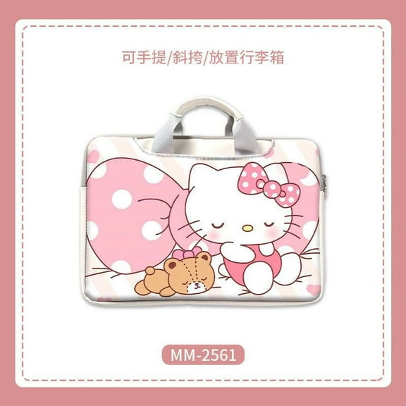 Kawaii Sanrio Hello Kitty Laptop Bag Waterproof Storage Notebook Bag 13/14/15/16Inch Portable Shockproof Protection Laptop Bags