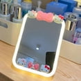 thumbnail image 1 of Kawaii Sanrio Hello Kitty Led Mirror Anime Figure Intelligent Desktop Single Sided Portable Fill Light Vanity Mirror Girl Gift, 1 of 16