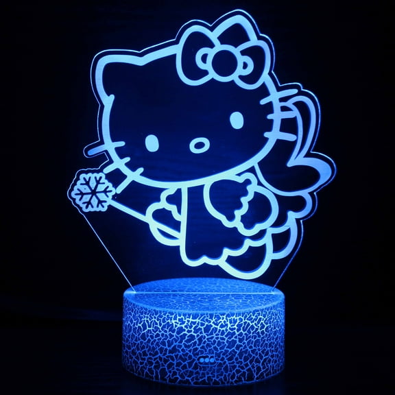 Kawaii Sanrio Hello Kitty Night Light 3D Modeling My Melody Led Usb Desk Lamp Anime Figure Bedside Ornaments Child Birthday Gift