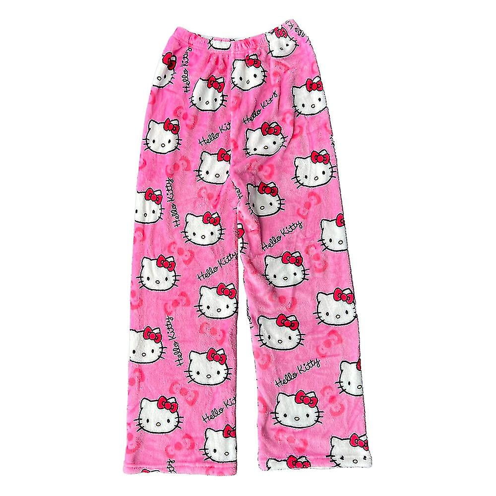 Kawaii Sanrio Hello Kitty Pajamas Pants Y2k Cartoon Cute Women Soft ...