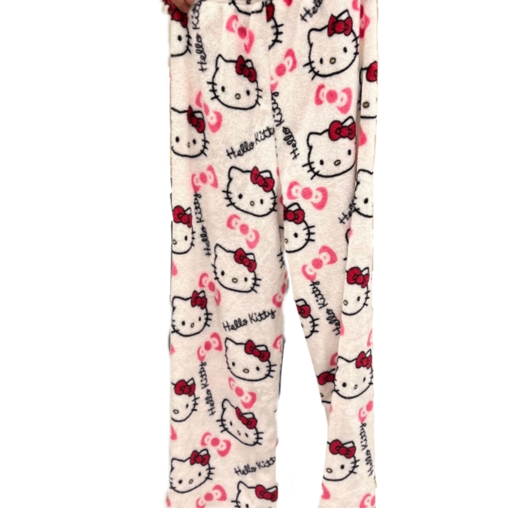 Kawaii Sanrio Hello Kitty Pajamas Pants Y4k Cartoon Cute Women Soft