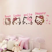 Kawaii Sanrio Hello Kitty Room Decor Cartoon 3d Wall Stickers DIY Children Princess Room Bedroom Bed Decorative Wall Stickers