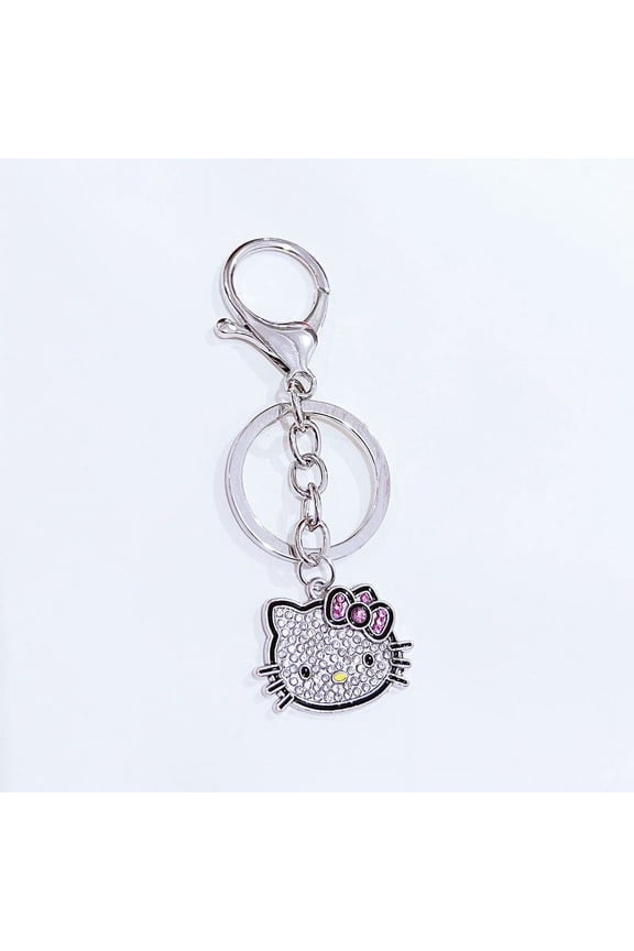 Kawaii Sanrio Hello Kitty Shiny Diamond Phone Chain Y2k Cartoon Keychain Girl Backpack Cute Pendant Decoration Holiday Gifts