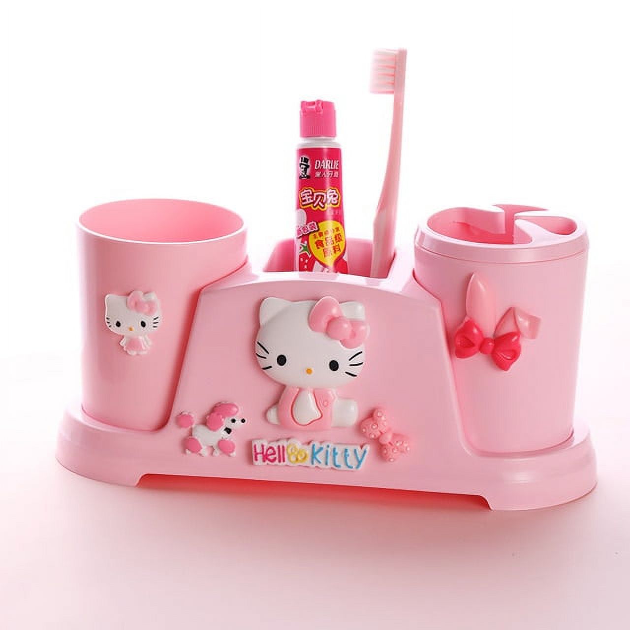 Kawaii Sanrio Hello Kitty Toothbrush Holder Cartoon Plastic Toothbrush