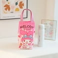 Kawaii Sanrio Hello Kitty Water Bottle Bag Cute Kuromi Pochacco Canvas
