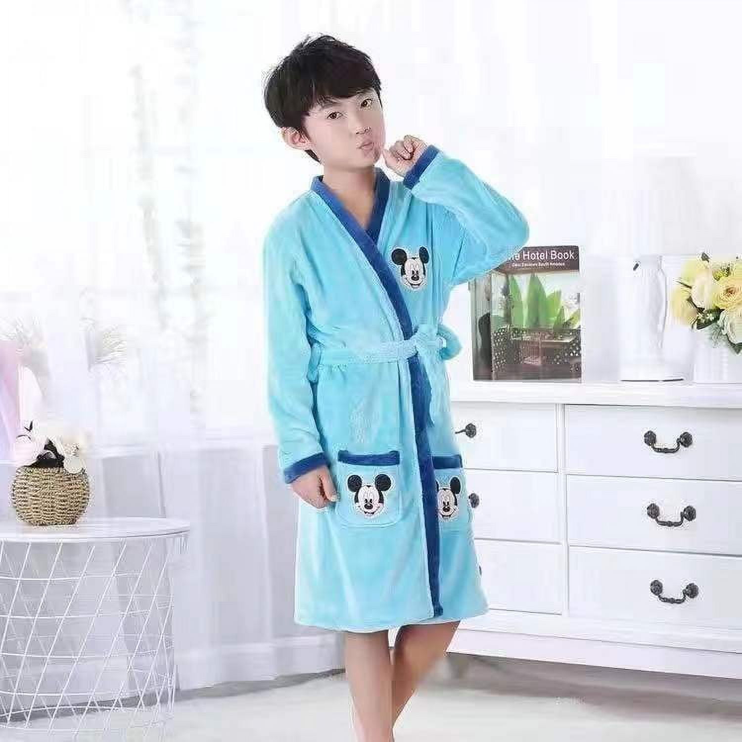 Kawaii Sanrio Hellokitty Bathrobes Winter Warm Robes Nightgown Thick Bathrobe Female Coral