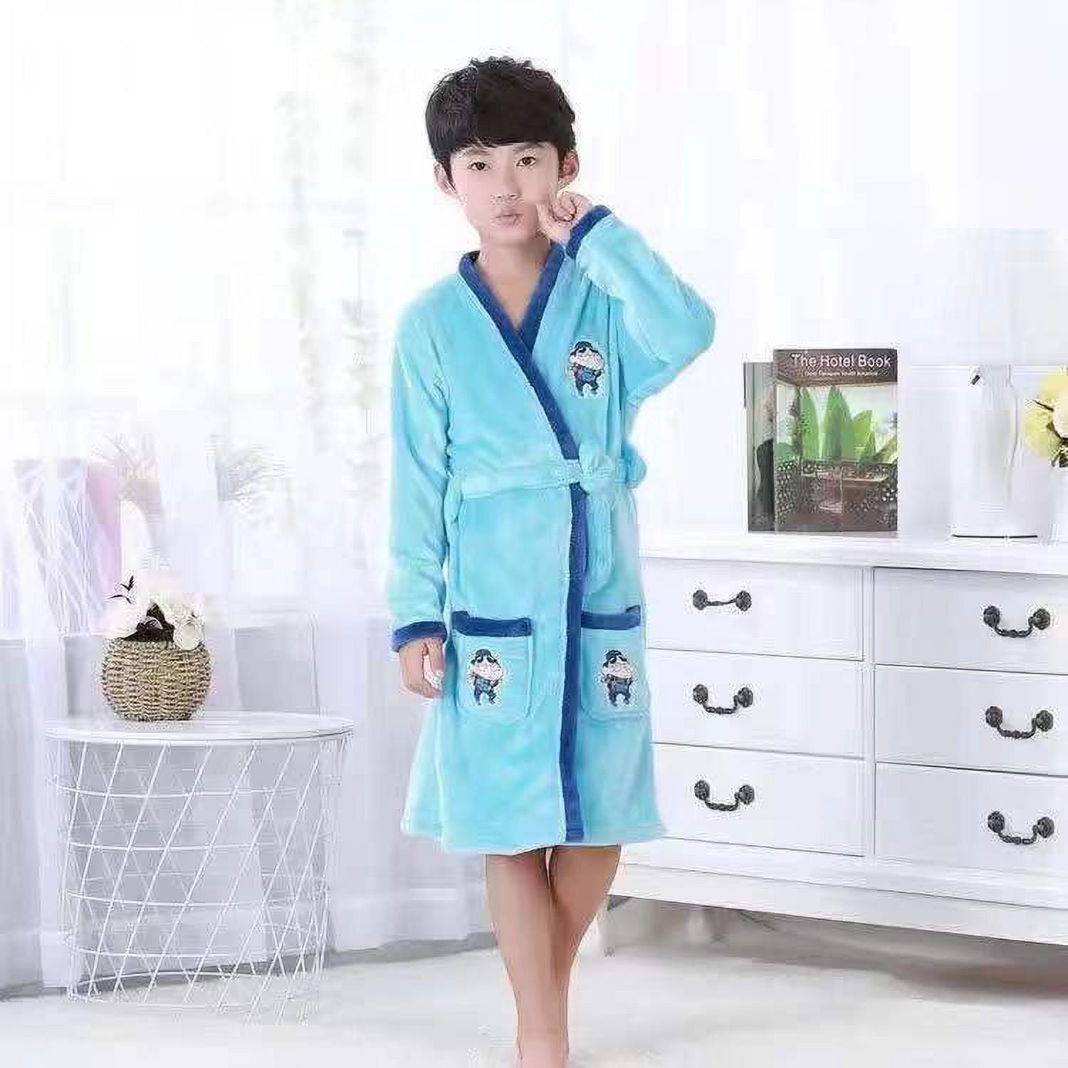 Kawaii Sanrio Hellokitty Bathrobes Winter Warm Robes Nightgown Thick Bathrobe Female Coral
