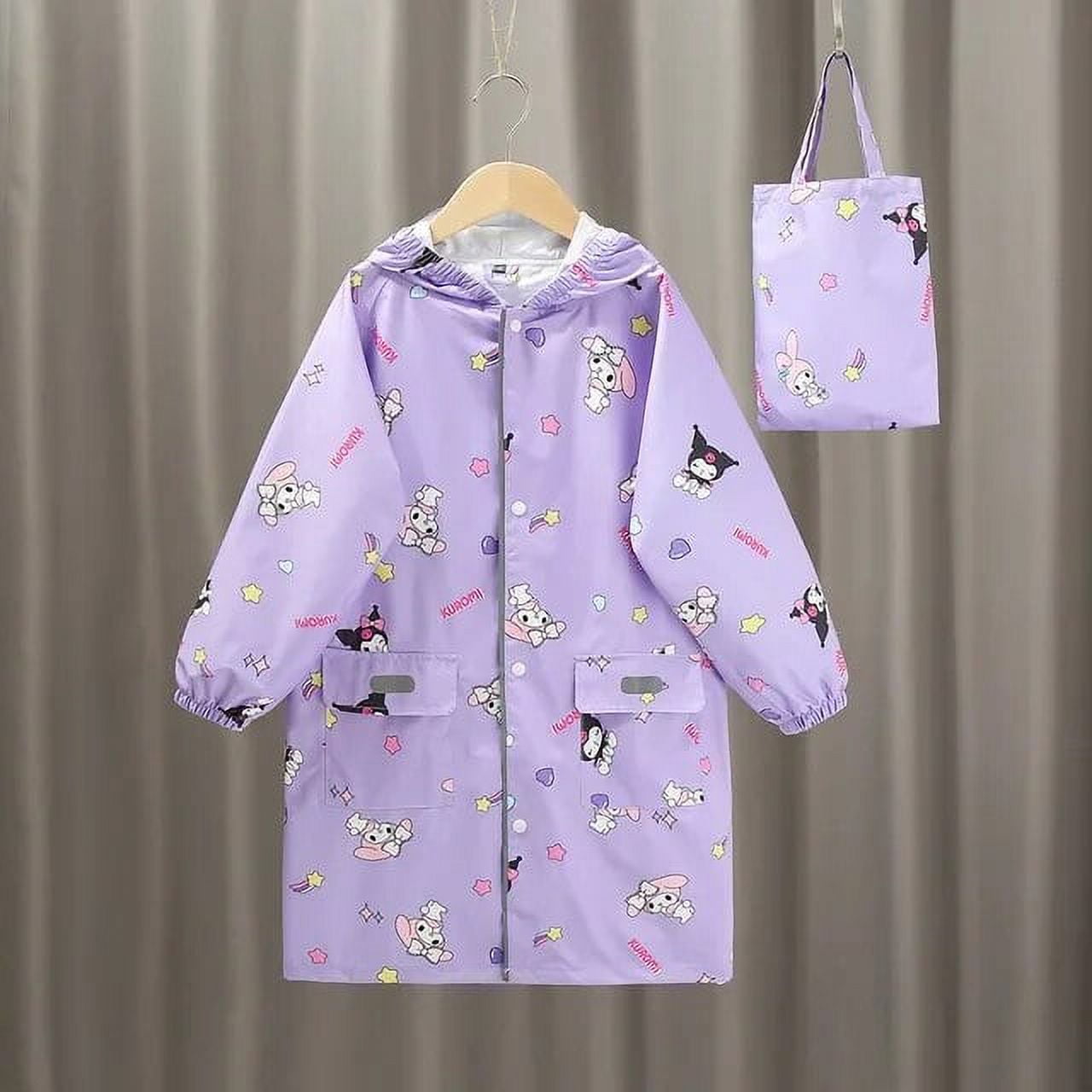 Kawaii Sanrio Hellokittys Mymelody Kuromi Childs Raincoat Cartoon ...