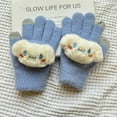 thumbnail image 1 of Kawaii Sanrio Kids Plush Gloves Hellokitty Kuromi Mymelody Cinnamoroll Cartoon Anime Doll Knitted Gloves Autumn Winter Girl Gift, 1 of 17