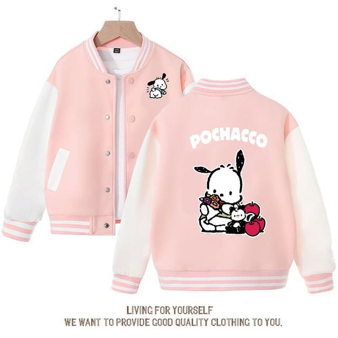 Kawaii Sanrio Kuromi Cinnamoroll Hello Kitty Children Baseball Coat