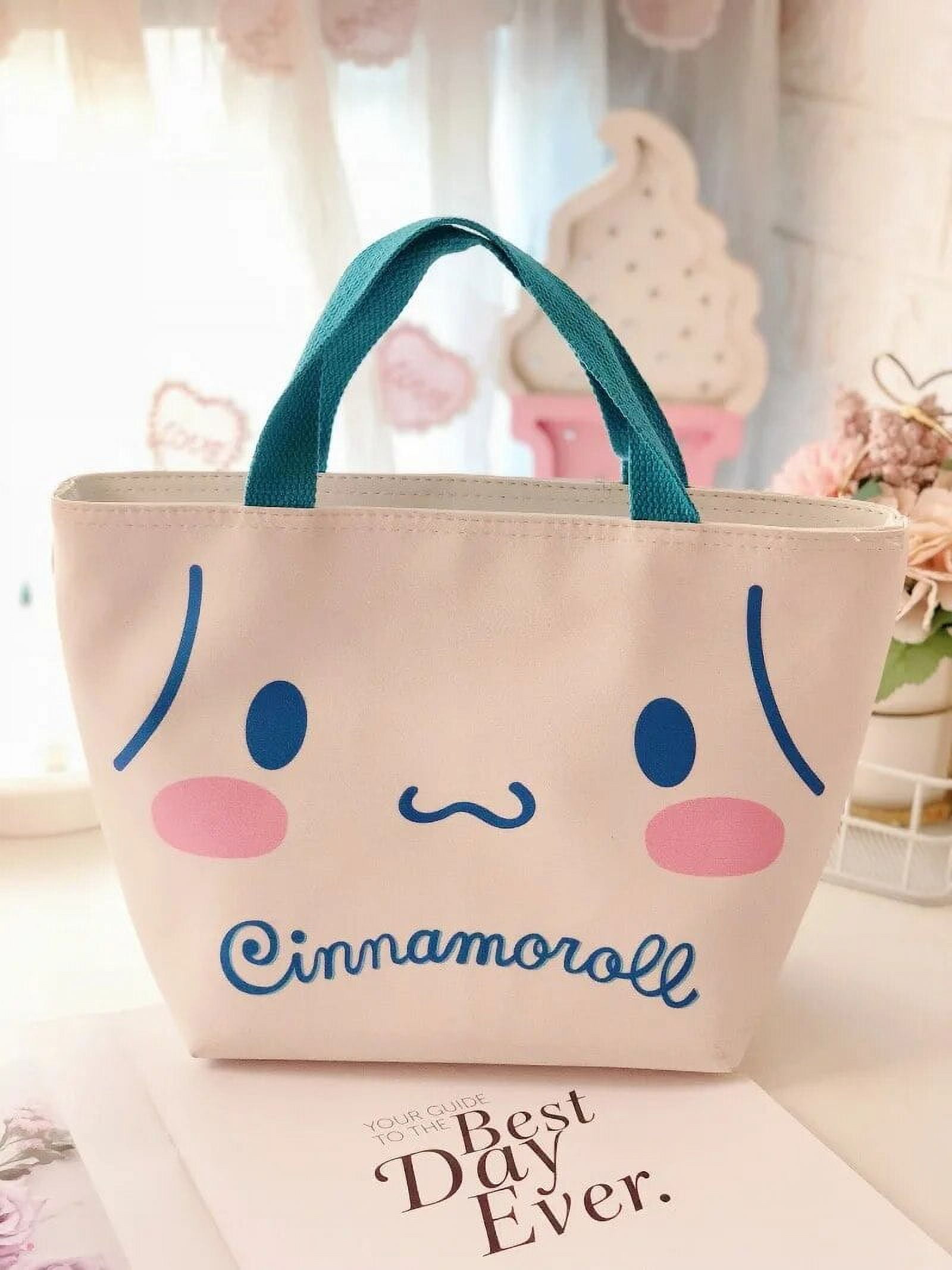 Kawaii Sanrio Kuromi Cinnamoroll Insulated Lunch Box Keroppi Little Twin Star Thermal Bag