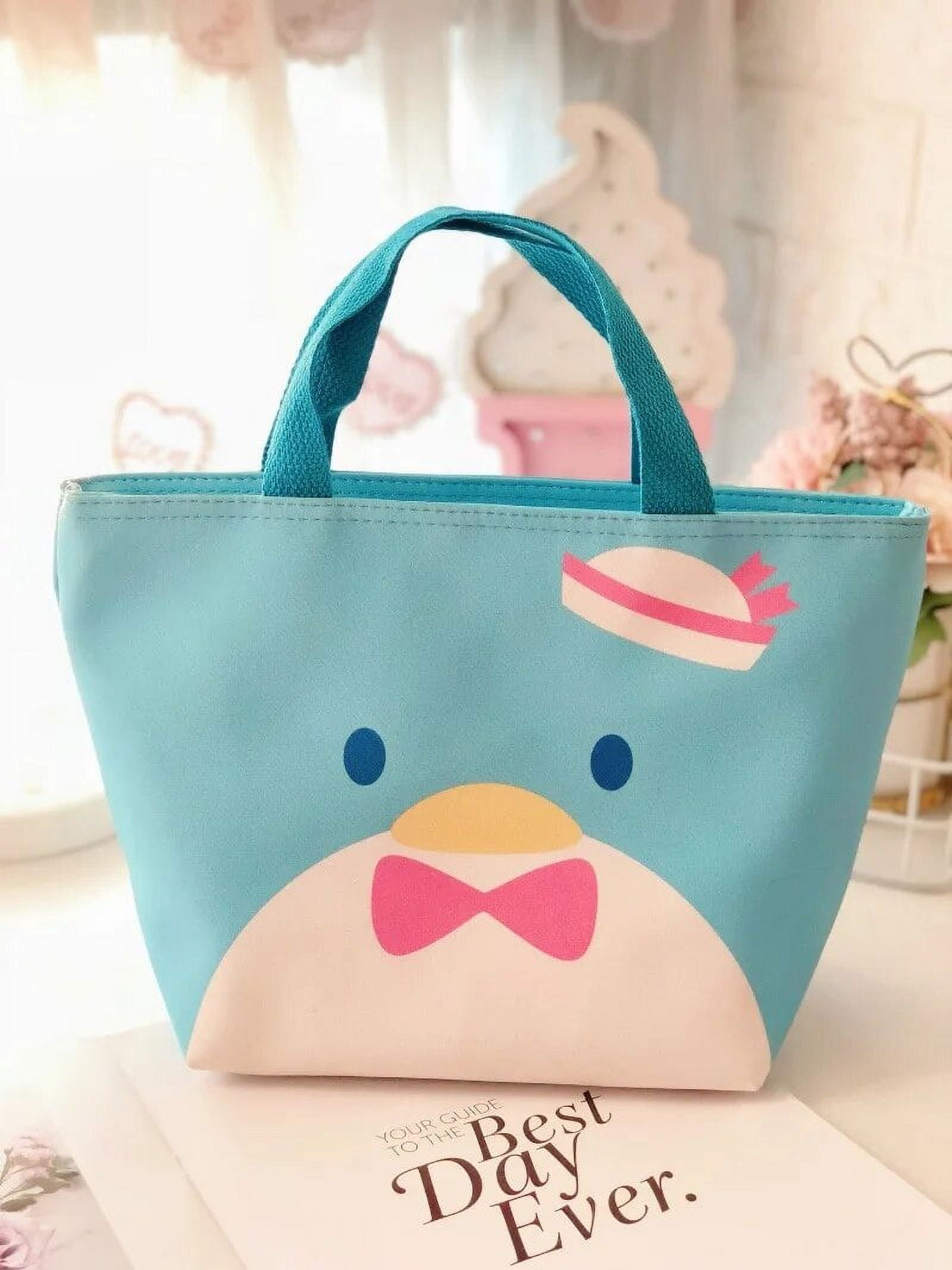 Kawaii Sanrio Kuromi Cinnamoroll Insulated Lunch Box Keroppi Little Twin Star Thermal Bag