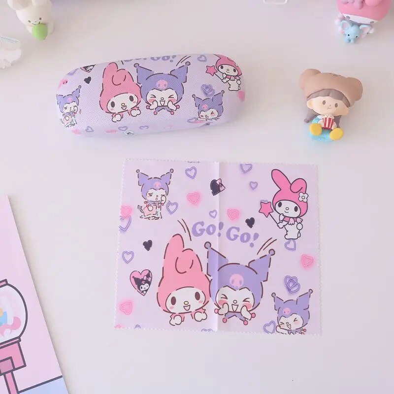 Kawaii Sanrio Kuromi Eyewear Case Cinnamoroll Pachacco My Melody