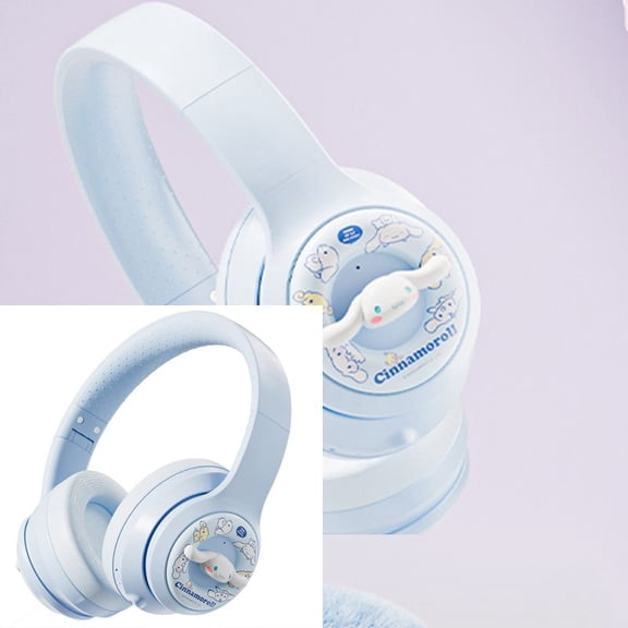 Kawaii Sanrio Kuromi My Melody Cinnamoroll Headset Wireless Bluetooth Headset Cute Holiday Gift E-sports Game Headset