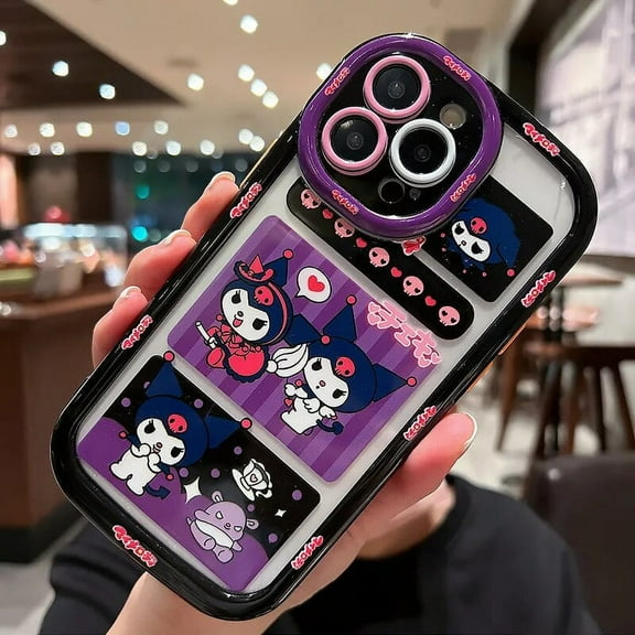 Kawaii Sanrio Kuromi Phone Cases For iPhone 14 13 12 11 Pro Max Plus 7 6S XS XR Cute Sweet Cartoon Shockproof Cover Girls Gifts