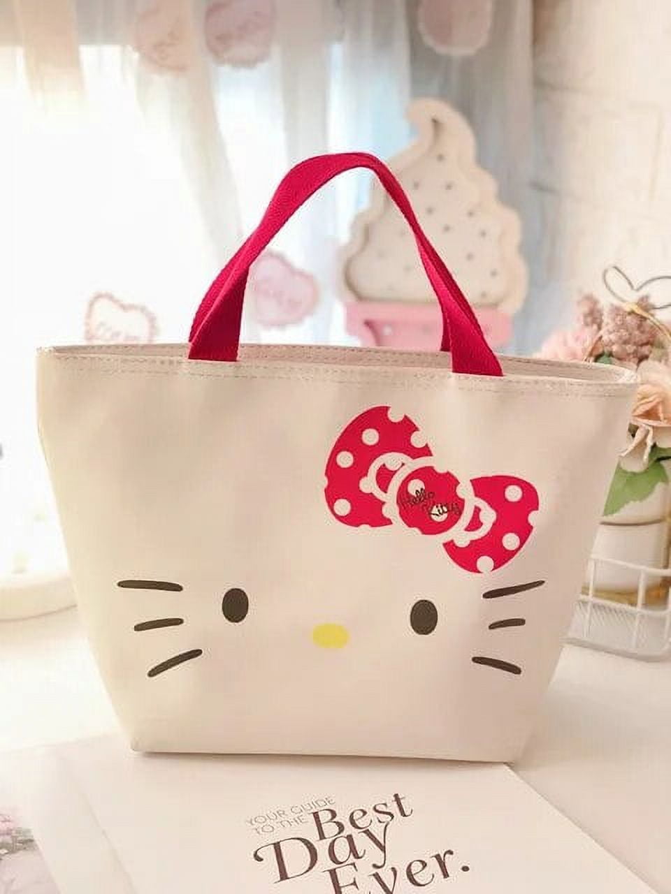 Kawaii Sanrio Lunch Bag Keroppi Hello Kitty Melody Cartoon Cute