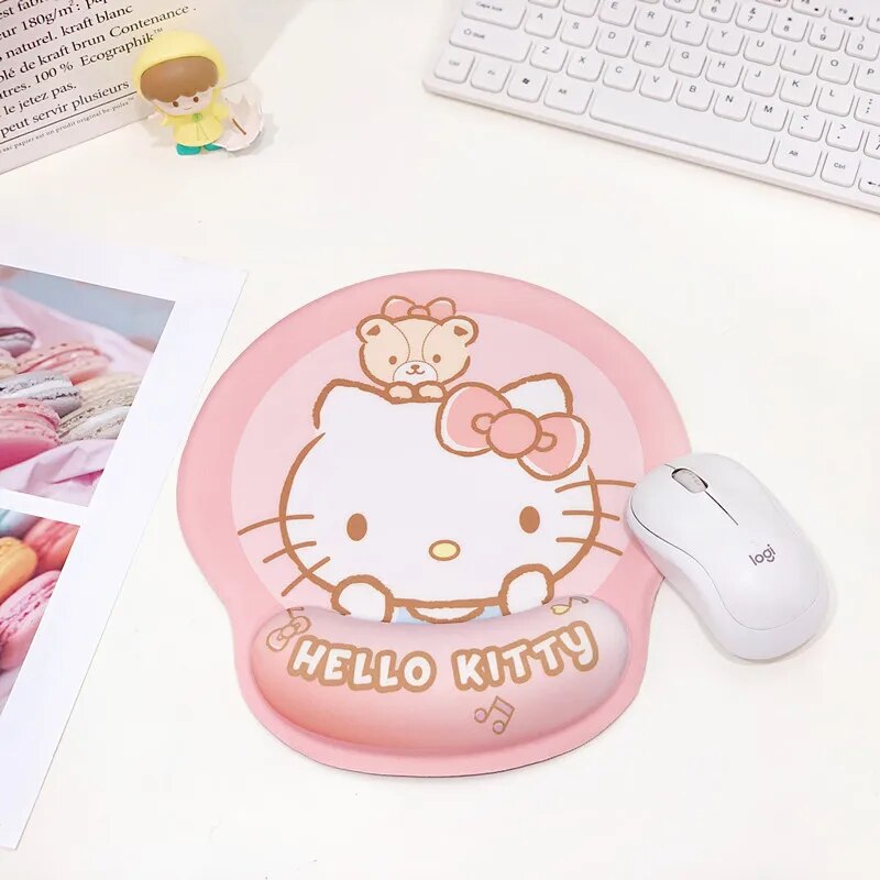 Kawaii Sanrio Mouse Pad With Wrist Rest Non-slip Rubber Computer Pad ...