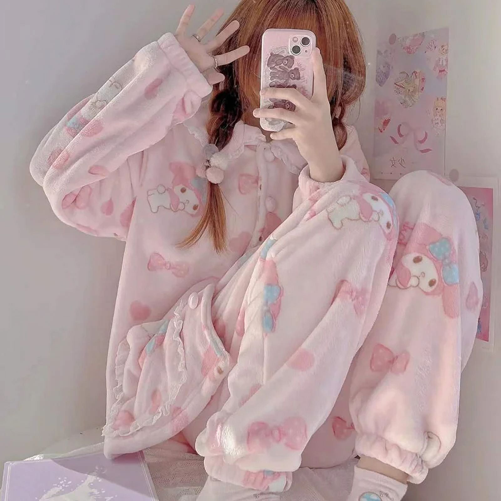 Character Student Pyjamas Kawaii Sanrio My Melody Pajamas Cartoon Anime Girl Autumn Winter ...