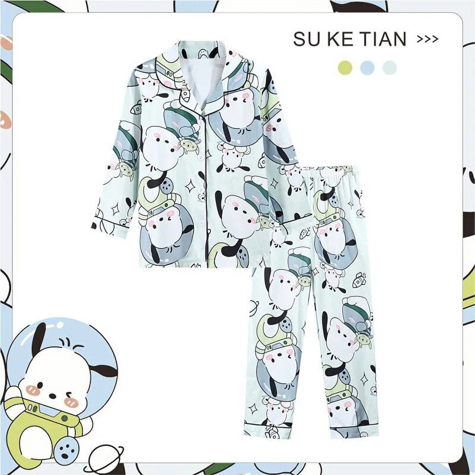 Kawaii Sanrio Pajamas Cinnamoroll Kuromi Melody Y2K Anime Pochacco Cute ...