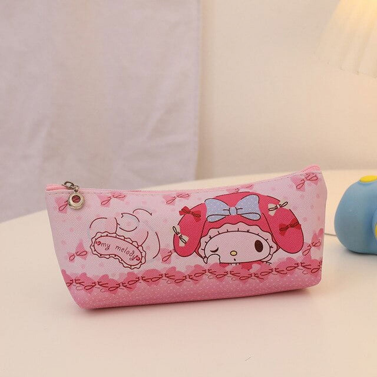 Kawaii Sanrio Pencil Case Kuromi Cinnamoroll My Melody Cute Children  Cartoon Students Waterproof Storage Stationery Pen Bags