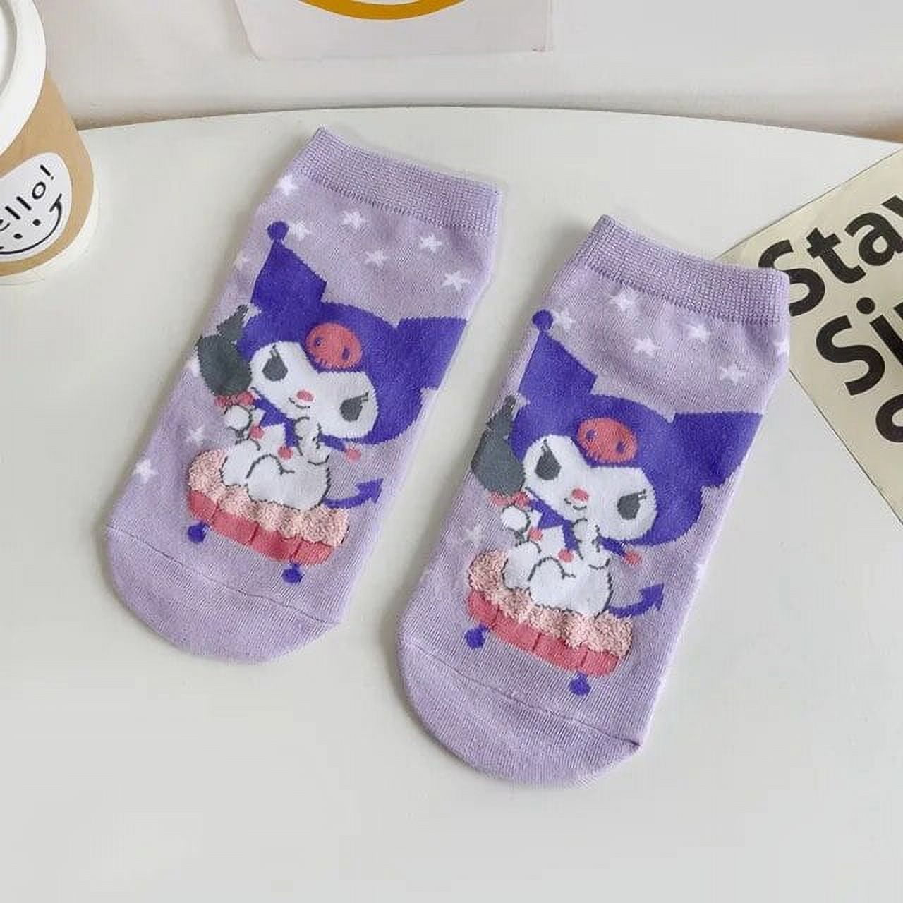 Kawaii Sanrio Socks Anime Hello Kitty Kuromi Spring Summer Sweet In The ...