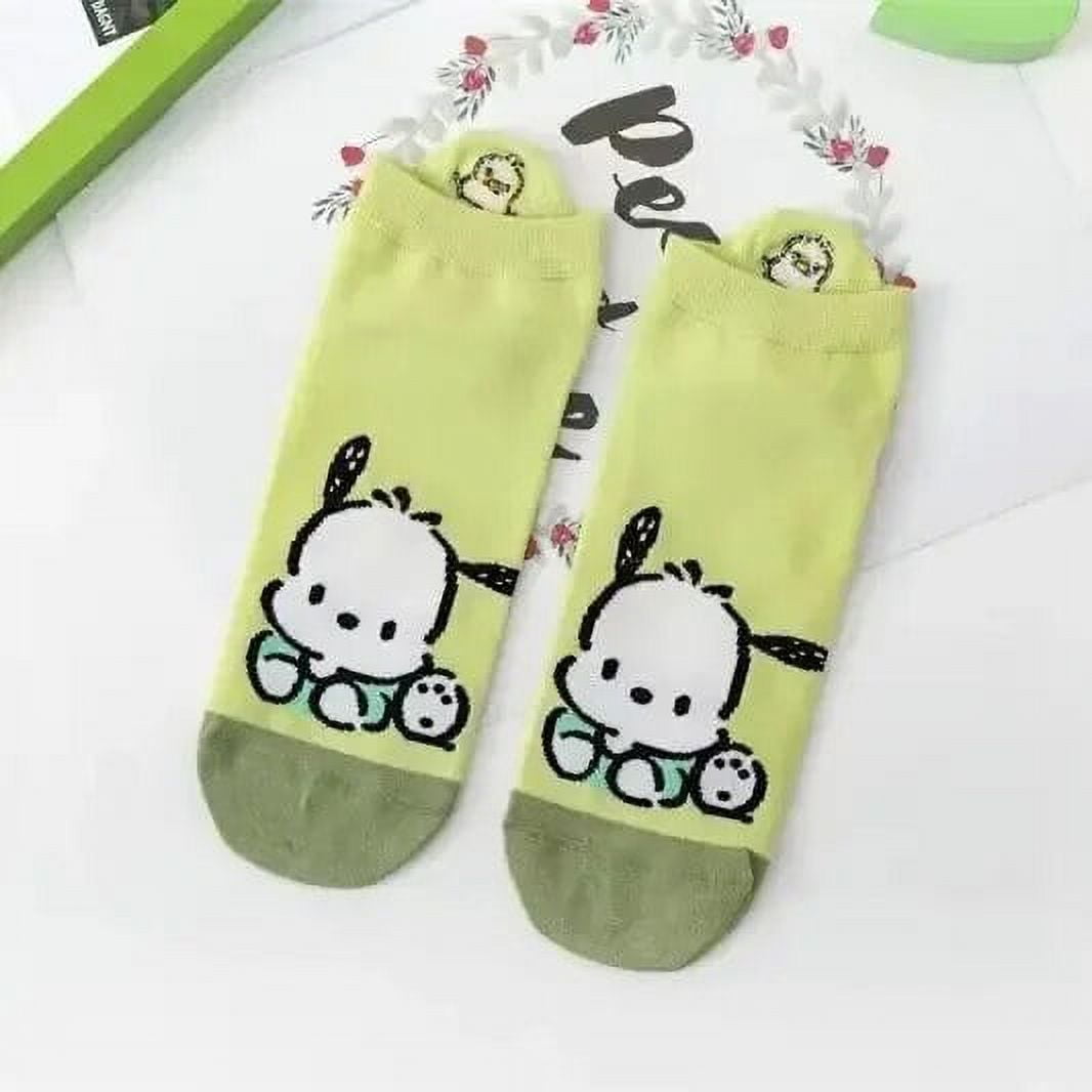 Sanrio 4 Pairs Sanrio Purple Cartoon Net Breathable Mid-Calf Socks main image 1