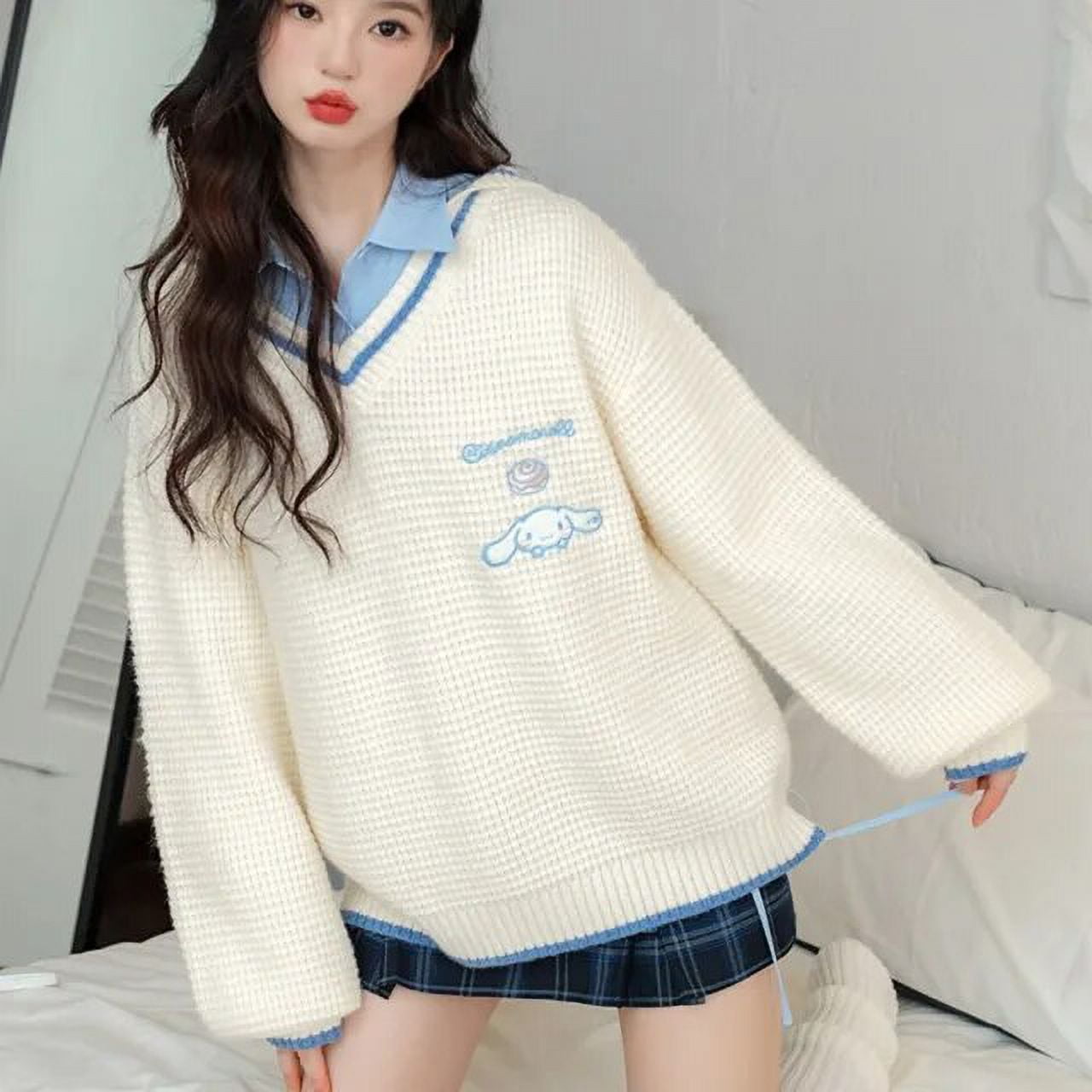 Kawaii Sanrio Sweater Hellokittys Kuromi Cinnamoroll Mymelody Pompom
