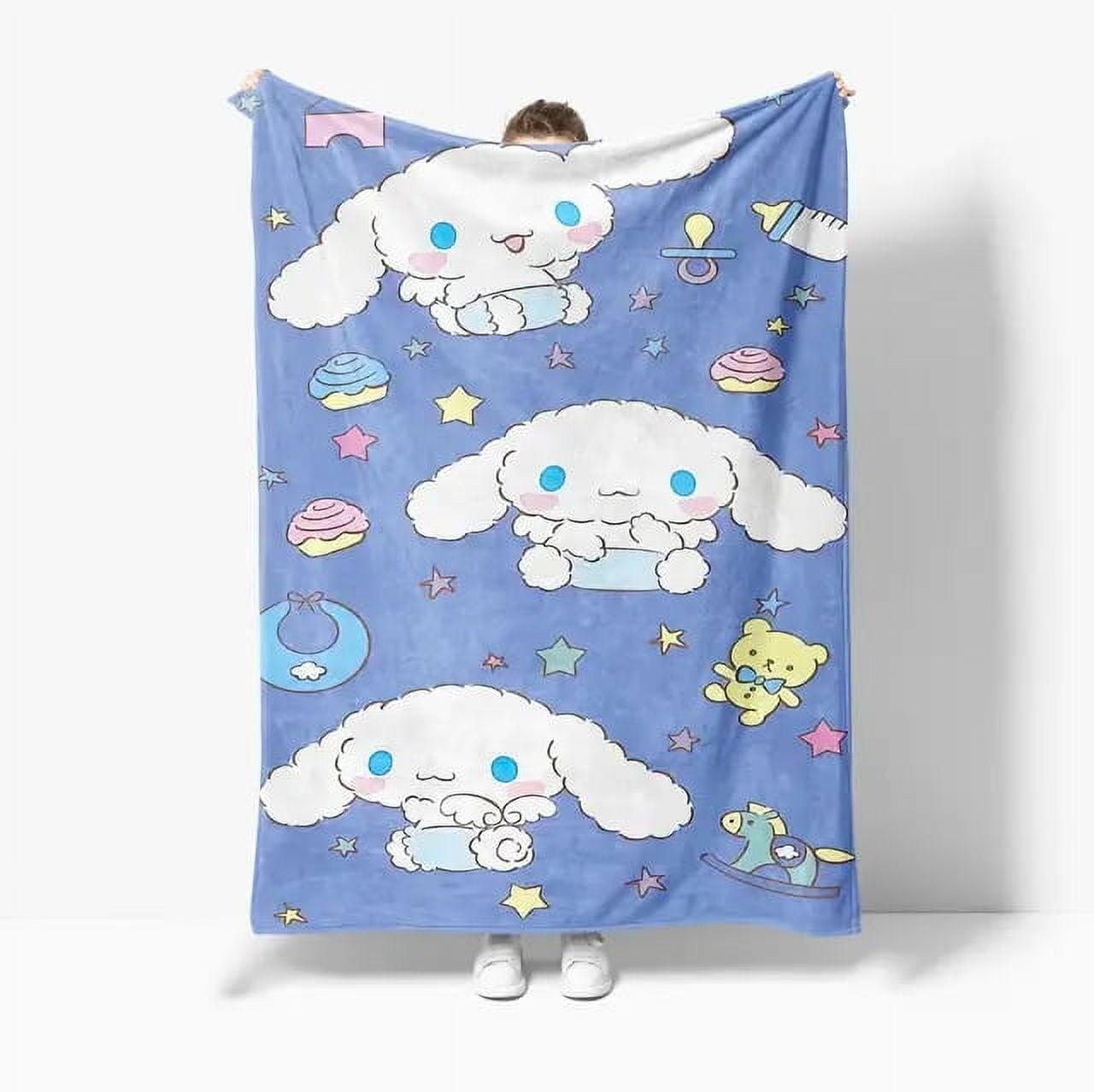 Kawaii Sanrios Blanket My Melody Kuromi Cinnamonroll Flannel Blanket ...