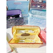 Kawaii Sanrios Cinnamoroll Large Capacity Pencil Case Anime Kuromi My Melody Cartoon Stationery Storage Bag Cosmetic Bag Student
