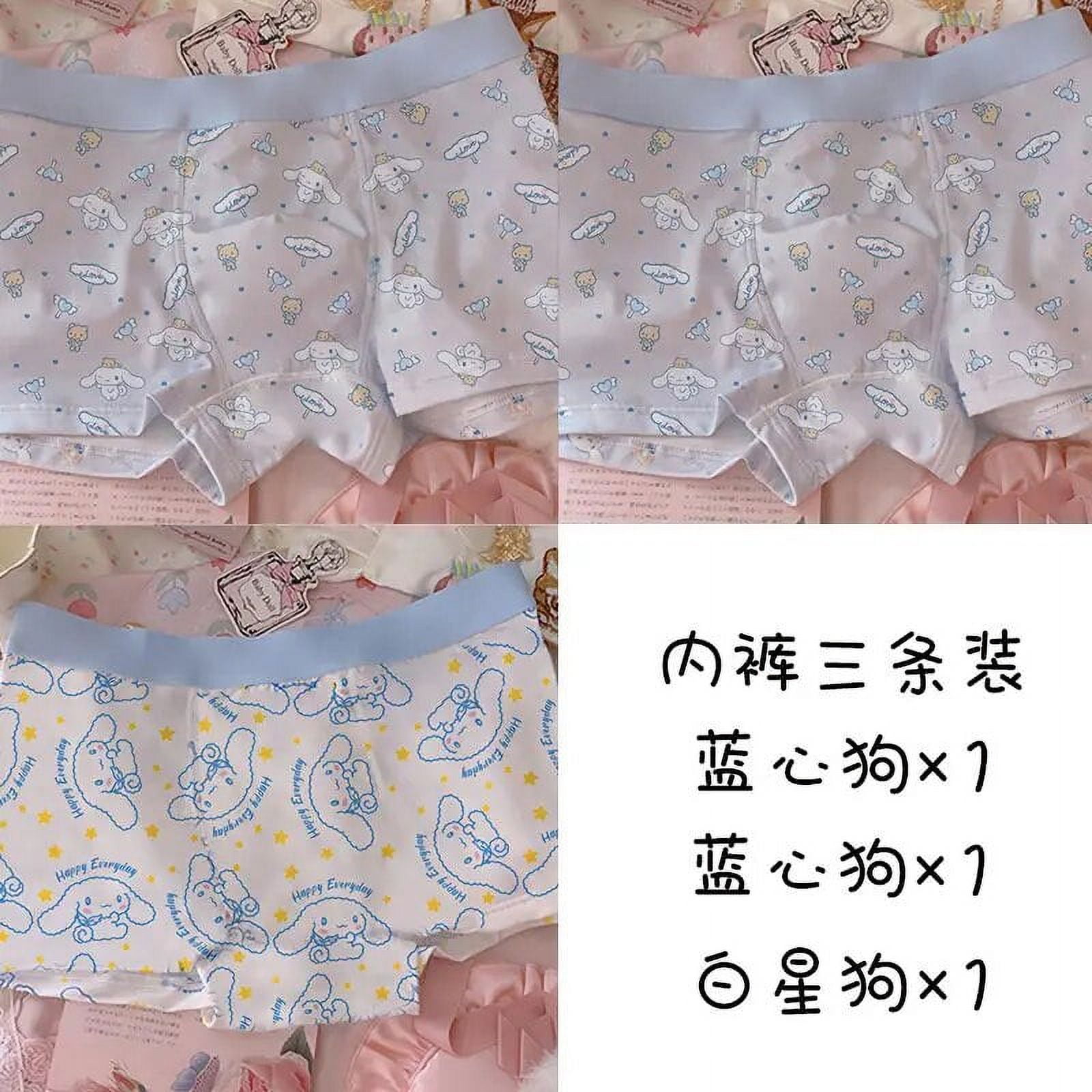 Kawaii Sanrios Cinnamoroll Men Underwear Anime Cartoon Animal Printed  Panties Breathable Underpants Elastic Waistband Lingerie
