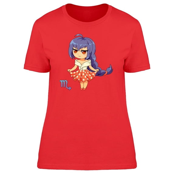 Kawaii Scorpio Zodiac Girl Tee Women's -Image by Shutterstock