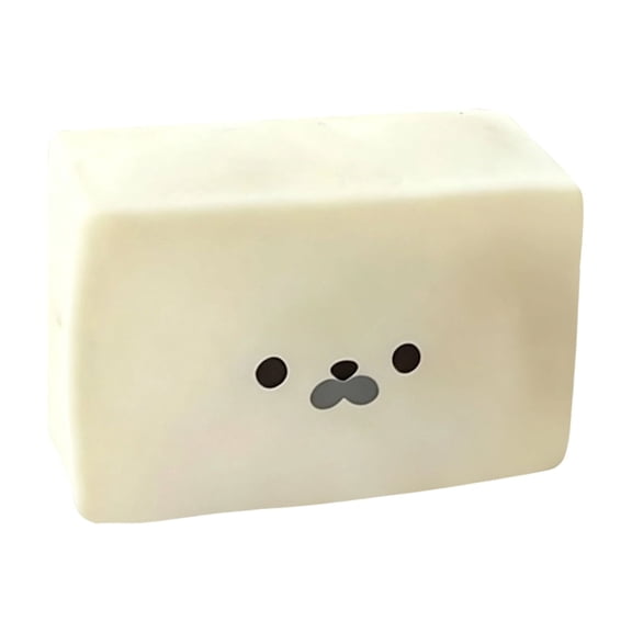 Kawaii Seal Block Squishy Stress Ball, Soft Squeeze Decompression Toy, Fun & Cute Desk Toy for Everyone (1pcs)