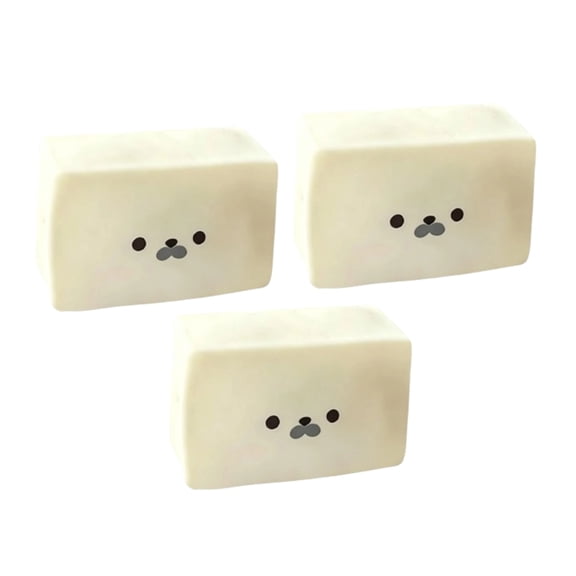 Kawaii Seal Block Squishy Stress Toy, Soft Squeeze Decompression Toy, Perfect for Desk, School, Office & Travel (2PCS)