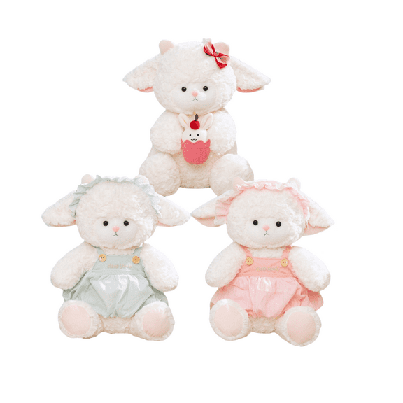 Kawaii Sheep Stuffed Animal Weighted Plush Toy- 9''soft Cute Plushies for Kid & Adults Surprise Gift