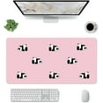thumbnail image 1 of Kawaii Single Panda Pattern Mouse Pad,Desk Mat,Game Mat,Makeup Table Mat,Varied Use Mat for Office/Home/Study Girls Boys(31.5''''X15.7'''''',Pink&Single Panda), 1 of 5