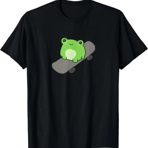 Kawaii Skateboard Frog T-Shirt Creative Stylish Tshirts Stylish Cool Classic Top Streetwear