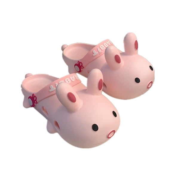 Kawaii Slippers Kawaii Clogs Mules for Girls Women Cute Bunny Summer Shower Slippers Non-Slip Beach Shoes PVC Soft Durable