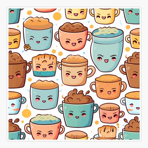 Kawaii Sneaky Coffee Cute Sticker