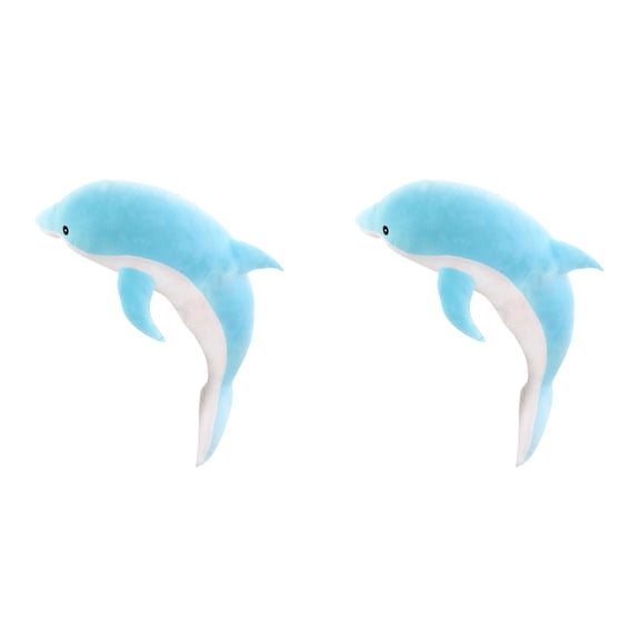 Mengbanghh Dolphin Plush Toy Stuffed Animal Blue 2 Pack