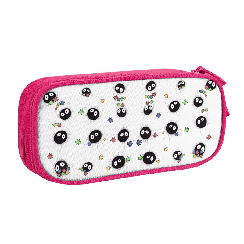 Kawaii Soot Sprites Miazaki Candy Pencil Case for Boy Girl Large