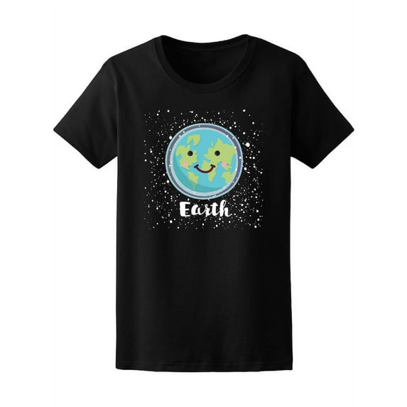 Kawaii Space Earth Planet T-Shirt - Image by Shutterstock, Female x-Large