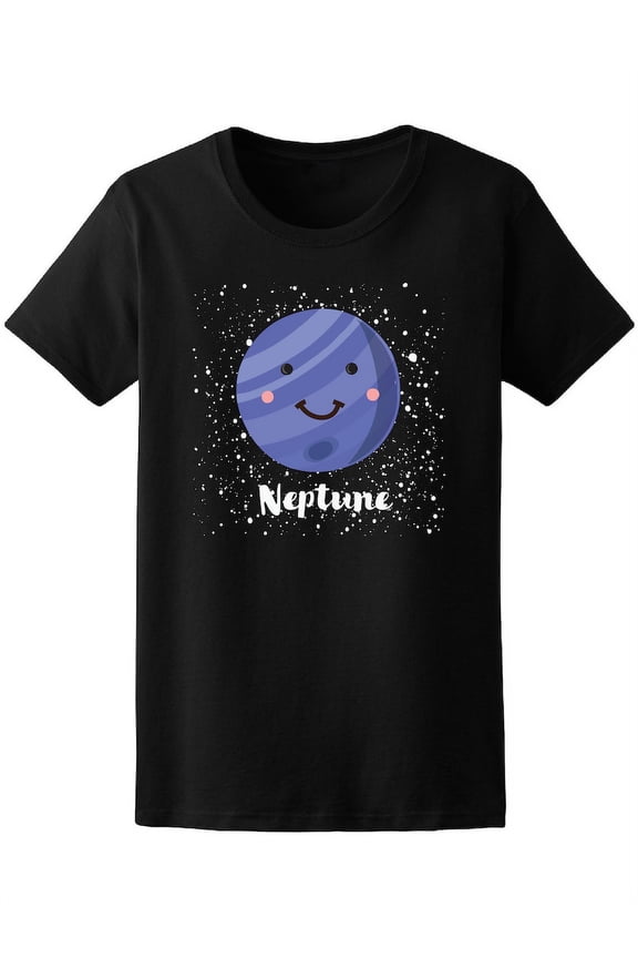 Kawaii Space Neptune Planet T-Shirt - Image by Shutterstock, Female Large