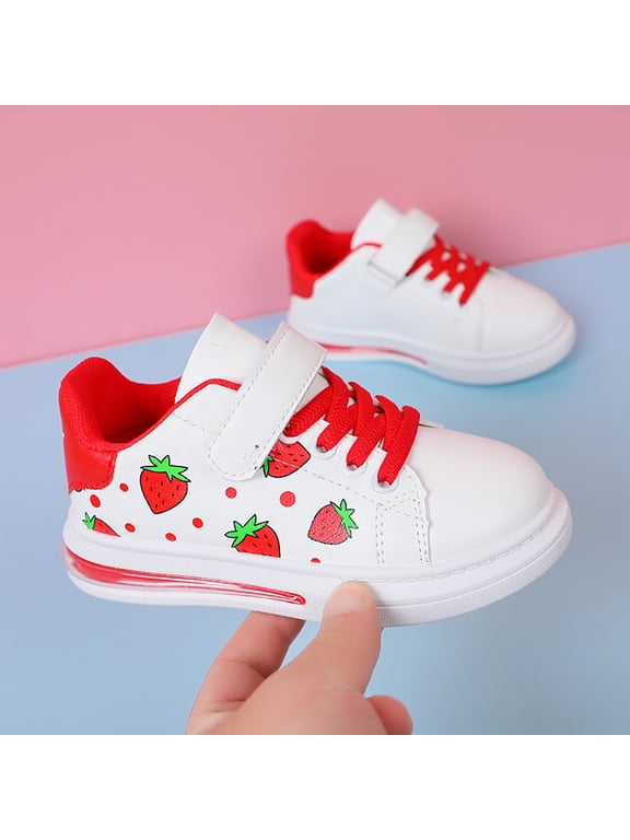 White Sneakers Kids Girls Lightweight Running Shoe Fashion Casual Flats Walking Shoes