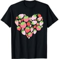 thumbnail image 1 of Kawaii Strawberry Heart Cottagecore Aesthetic Strawberries T-Shirt, 1 of 4