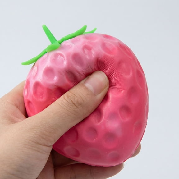 Kawaii Strawberry Squeeze Toy, Cute Upgrade Squishies, Soft Sticky PVC Squishy, Anxiety Relief Fidget Toy, Kids Adults Valentines Gift, Desk Decor Party Favor