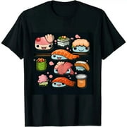 Kawaii Sushi Enthusiast Tee: Adorable Japanese Cuisine Fan Shirt