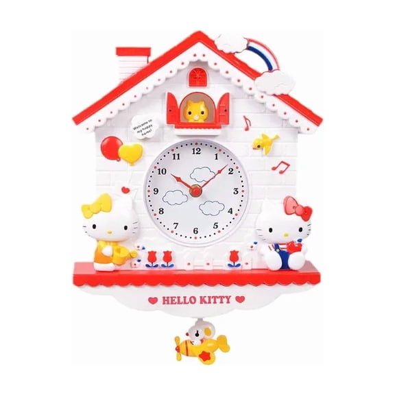 Kawaii Swing Wall Clock Sanrio Cinnamoroll My Melody Hello Kitty Room Decoration Pendant Cute Cartoon Clock Birthday Present