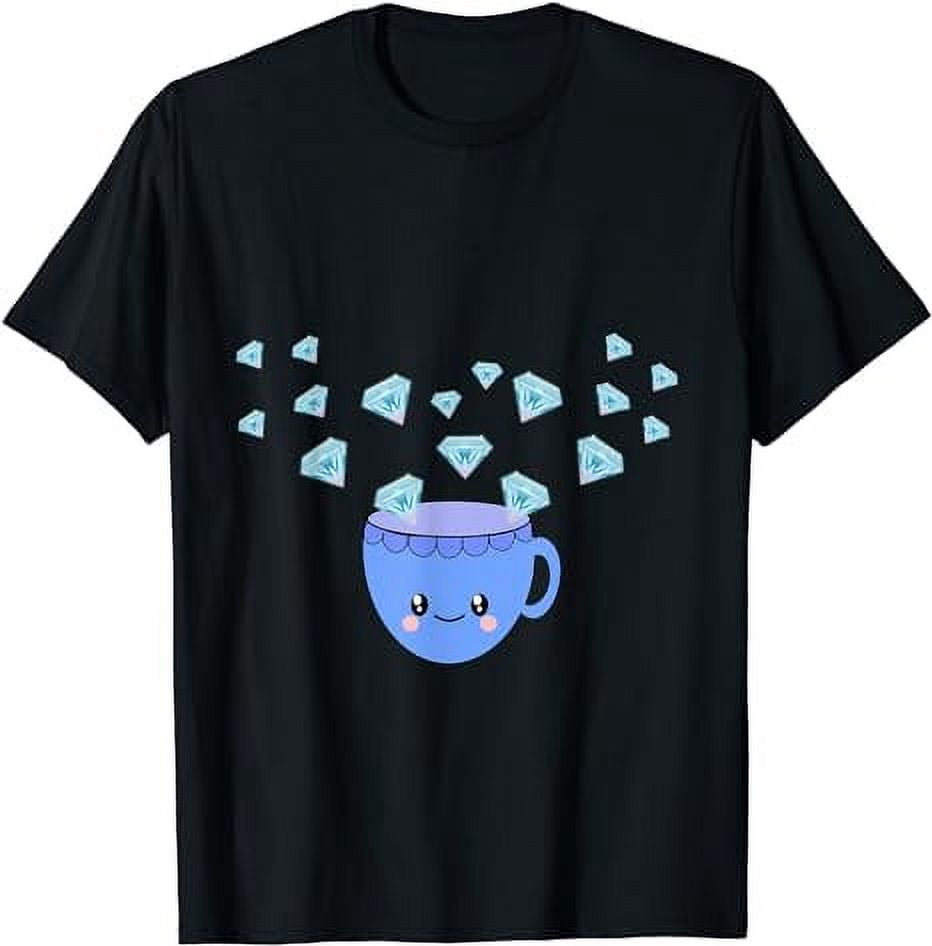 Kawaii Tea Cup and Diamonds T-Shirt - Walmart.com