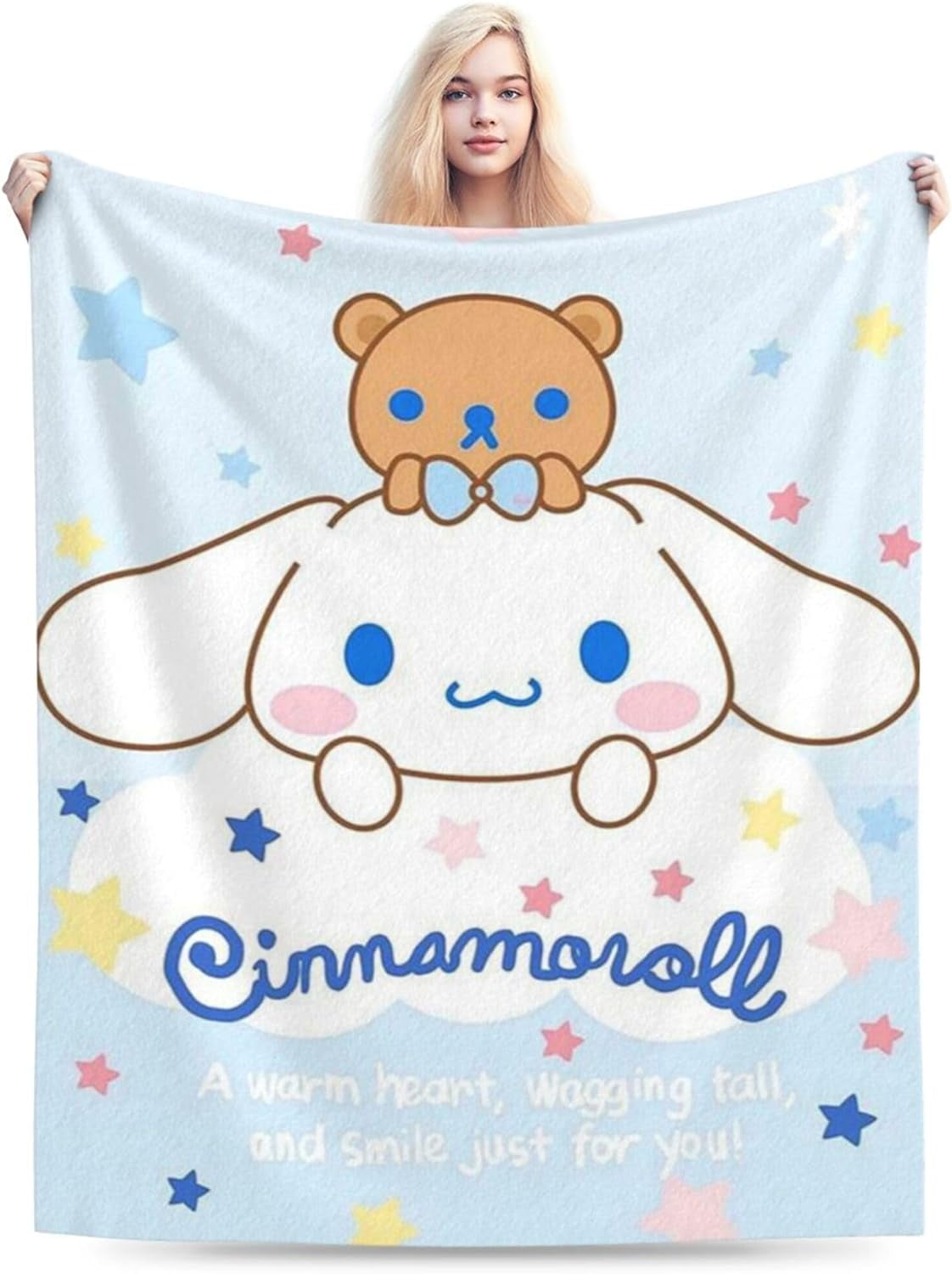 Kawaii Throw Blanket Anime Collage Blanket Throw Blanket Cinnamorolls